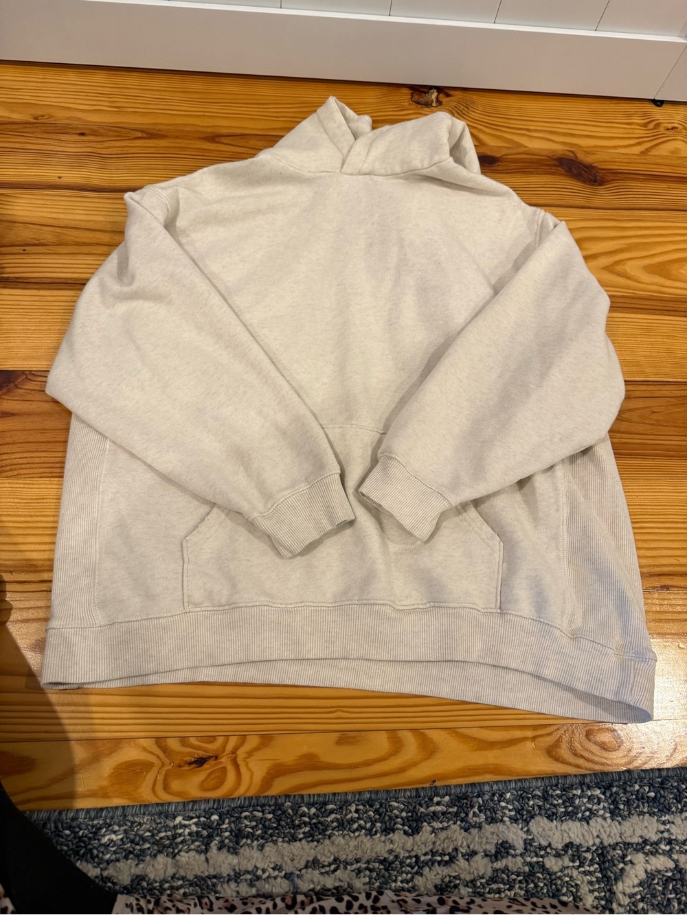 aerie Cream Scoopneck Hoodie Sweater